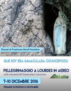Pellegrinaggio Lourdes Dicembre 2016